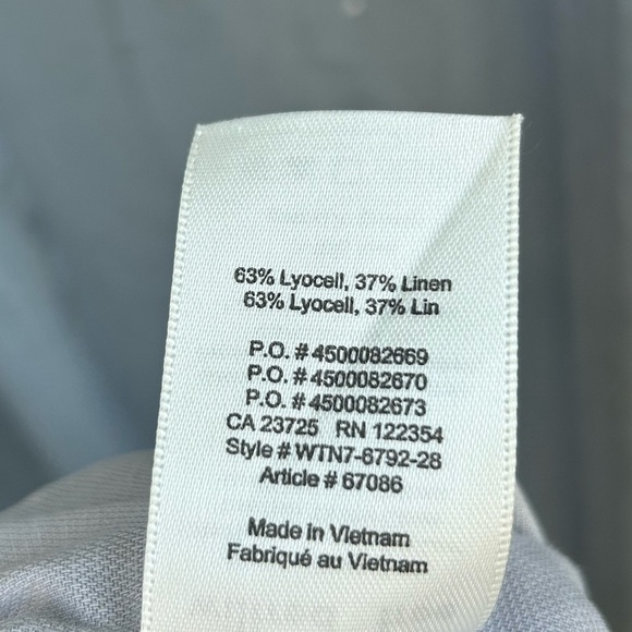 Wilfred Free High Rise Elastic Waist Pull On Linen Shorts, Size Medium - Picture 9 of 9